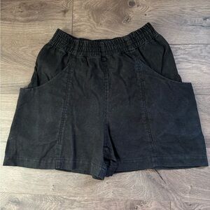 Clyde Work Short in Midweight Linen - Black / 8